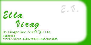 ella virag business card